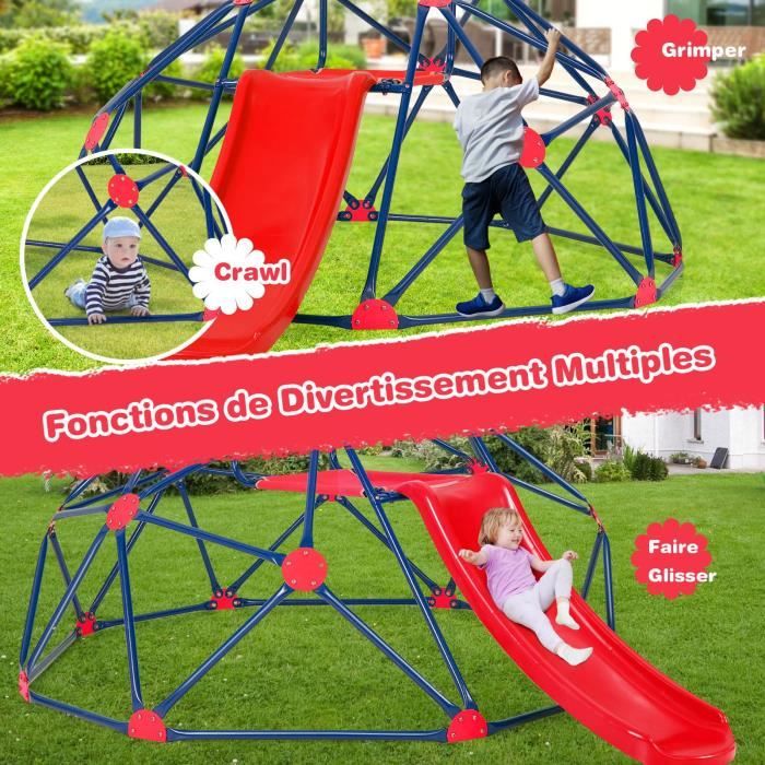 EAMADE Toboggan Enfants 6 en 1 Panier de Basket Escalade Tunnel Lancer EAMADE Toboggan Enfants 6 en 1 Panier de Basket Escalade Tunnel Lancer