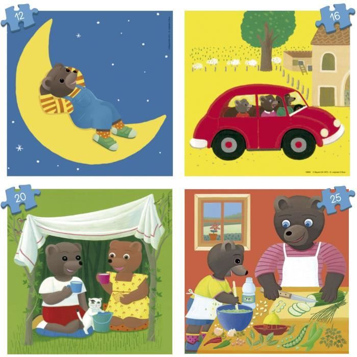 Educa - 4 Puzzles Progressifs Cars 12/16/20/25 Pièces | Dès 3 Ans, Découverte Du Montage