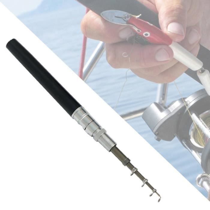 Canne à Pêche Télescopique Pocket - Longueur étendue 96 Cm - Portable Style Stylo - Pour Pêche En Mer, Rivière, Glace