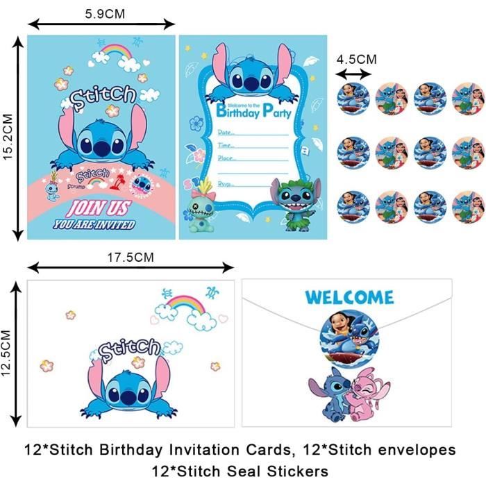 30 Pièces Stitch Carte Invitation Enfant - simyron Thème Carte  D'invitation, Stitch Thème D'invitation Cards Anniire Remplir Fêt96 -  Cdiscount Beaux-Arts et Loisirs créatifs