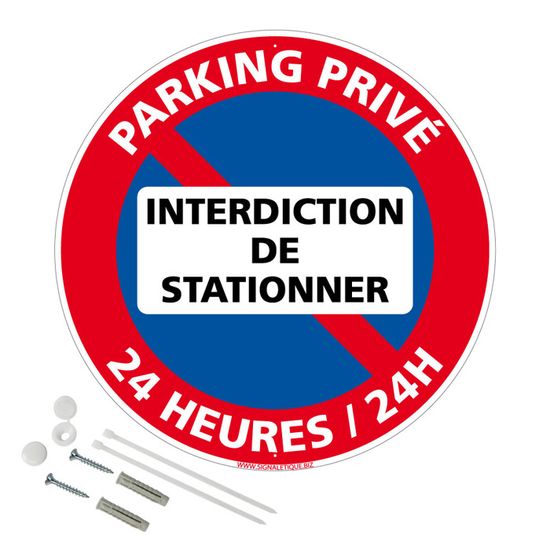 Parking Privé Panneau 'Stationnement Interdit' AUA - PVC 1.5