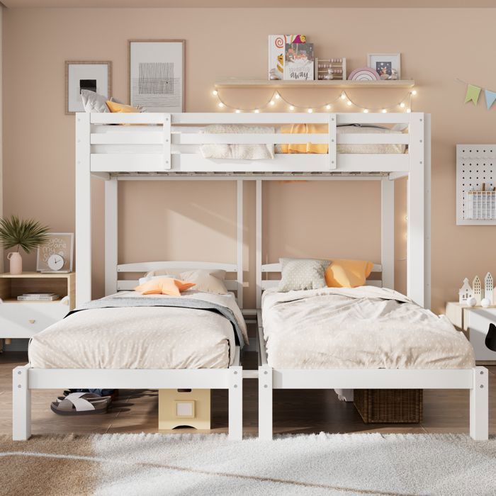 ROBOTIME lit superposé en bois pour poupée - Transformable avec échelle et literie - Accessoire parfait pour poupées empilables de 18 pouces - Cadeau pour enfants (couleur ROBOTIME lit superposé en bois pour poupée - Transformable avec échelle et literie - Accessoire parfait pour poupées empilables de 18 pouces - Cadeau pour enfants (couleur
