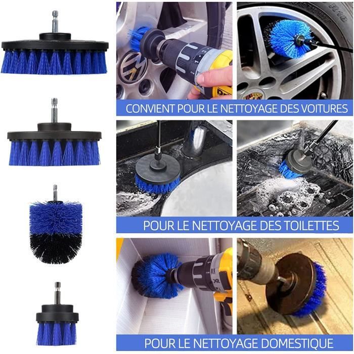 Brosse Nettoyage Perceuse 6PCS, Brosse Pour Perceuse Voiture Brosse Pour Perceuse Brosse Nettoyage Pour Jantes Carrelage Tapis Baignoire Cuisine Toilettes Sol Blanc 91976185