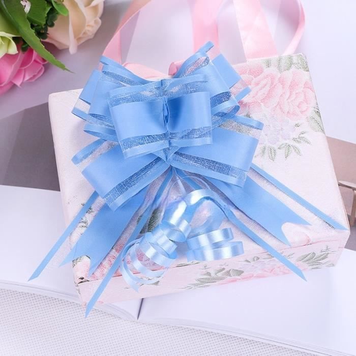 5 ex Jolie enveloppe pochette cadeau bleu avec nœud pour anniversaire,  cadeaux
