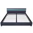 XuzhEU Structure de lit LED 180/ x 200/ cm en Cuir Artificiel Noir