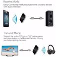 Adaptateur Bluetooth Récepteur,Ozvavzk Bluetooth Émetteur Récepteur 5.0 Transmetteur Récepteur Bluetooth Audio 2 en 1 avec Sortie Au-3