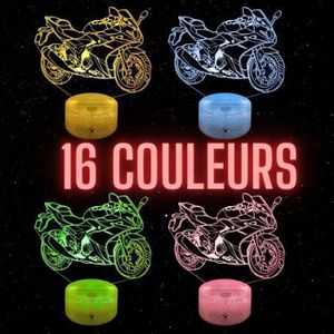 3D Moto LED Lampe Art Déco Lampe Lumières LED Décoration Lampes