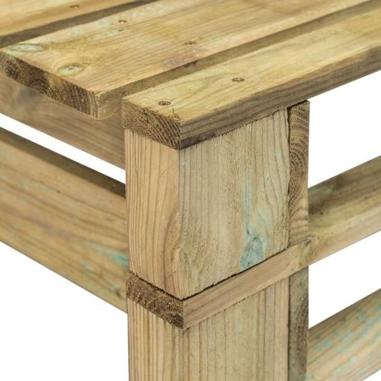 Banc Palette De Jardin Bois Fsc Vert Achat Vente Banc D