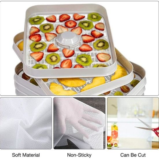 Lot De 6 Feuilles De Déshydratation En Silicone Pour Déshydrateurs