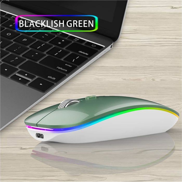 Souris Sans Fil Ultra-mince Pour PC/portable - Technologie 2.4G, Récepteur Nano USB - DPI Réglable 800/1600 - Noir