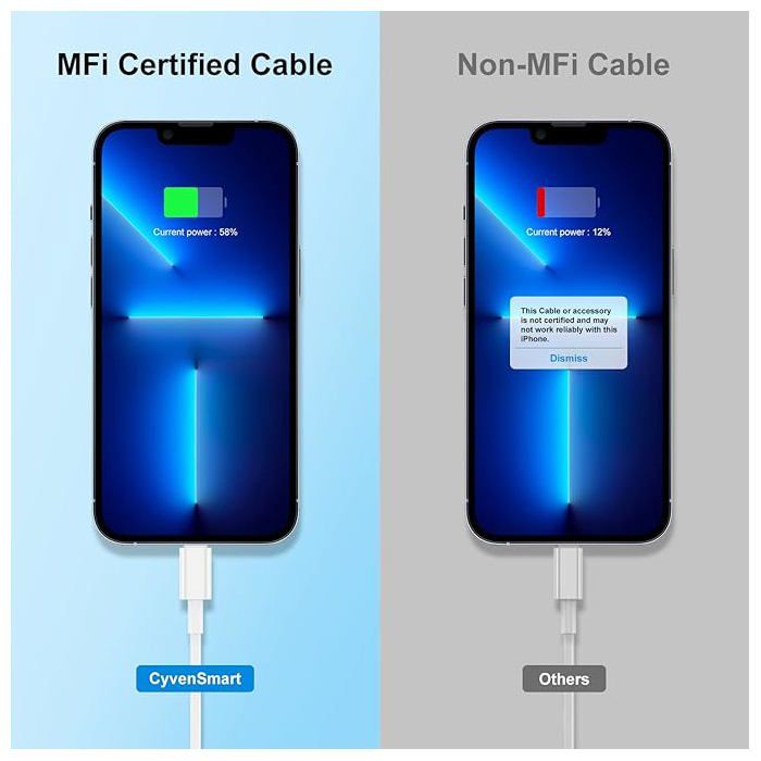 Adaptateur USB-C Vers Lightning (lot De 2) - Charge Rapide PD 36W Et Transfert De Données Pour IPhone, IPad - 4