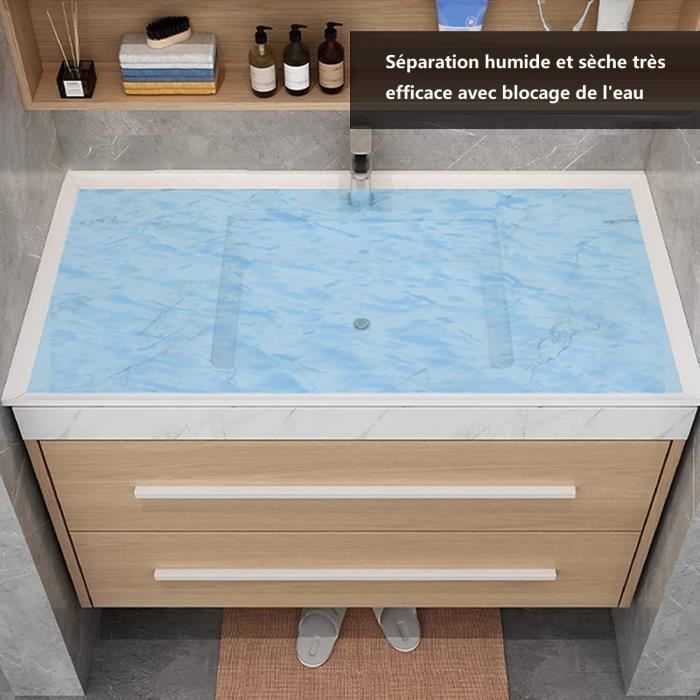 DAZZLEEX Barrière De Sol Pour Pièce Humide, Salle De Bain, Bande D'étanchéité En Silicone Transparente 50 Cm