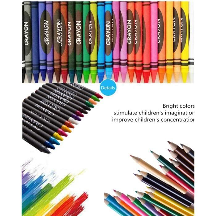 208PCS Dessin crayons,Malette de Coloriage Enfants Aquarelle Crayon Enfants  Dessin Kit Crayons de Couleur Ensemble Crayon Peinture - Cdiscount  Beaux-Arts et Loisirs créatifs
