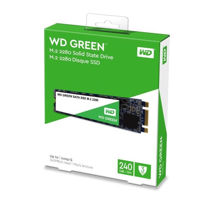 WD Green™ - Disque SSD Interne - 240Go - M.2 SATA (WDS240G2G0B) - Cdiscount  Informatique