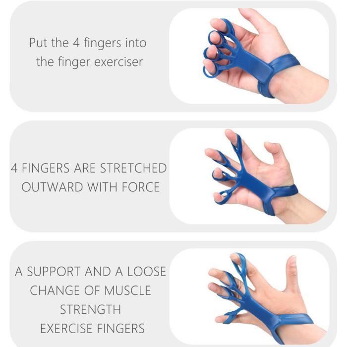 Kit d'entraînement pour force de préhension de l'avant-bras, lot de 5  pinces à résistance réglable, étireur de doigt, exercice de doigt, anneau  de force de préhension et balle de préhension anti-stress pour
