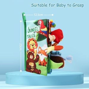 Jouet Miroir Pour Bébé Avec Livre En Tissu - Livre D'Éveil Sensoriel Pliable Montessori