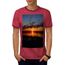 Le Coucher Du Soleil Lac Photo La Nature Lac Soir Men S 2xl T Shirt Le Dos Wellcoda