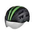 vert - Casque de vélo avec visière solaire intégrée, pour route de montagne, lunettes d'extérieur pour hommes-0