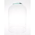 INNA-Glas Cloche en Verre Adelina, Verre écologique, Transparent, 29cm, Ø17cm - Bocal en Verre-Cloche décorative-0