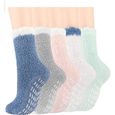 Chaussettes Thermiques Antidérapantes Moelleuses Pour Femme - Lot 2 Paires Chaudes Hiver
