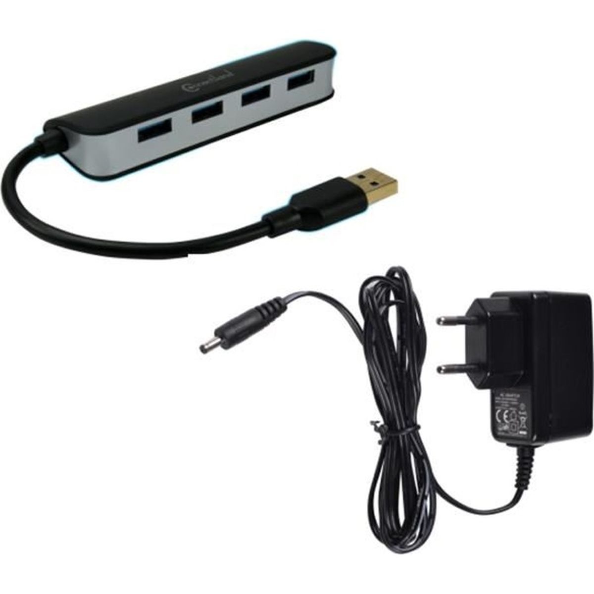 HUB USB 3.0 4 ports noir avec alimentation externe Cdiscount Informatique