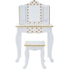 Coiffeuse enfant, Teamson Kids, blanc/dore, 60 X 29 X 100