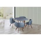 MOBILIER DECO Table Scandinave - Mosaic - 4 Chaises Encastrables - Gris - Métal Imitation Bois