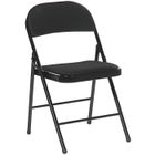 Chaises pliantes noires - BELIANI - SPARKS - Métal - Tissu - Contemporain - Design