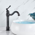 FUZMONOERE Robinet Salle de Bain Robinet de Lavabo en Cuivre avec Haut Bec Rotatif à 360° Mitigeur Lavabo Vasque Eau Froide et Chaude