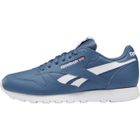 ZZYSH Basket Reebok CLASSIC LEATHER - Homme - Cuir - Lacets - Bleu