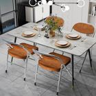 PIPIPOXER Lot de 4 chaises pliantes en velours côtelé - sièges rembourrés épais - Orage - 47x44x79cm