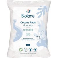 Biolane Cotons pads douceur Bébé 100% Bio Peaux sensibles 150 Cotons