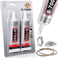 B 7000 Glue with Tips,Clothes, Glass, Wooden, Metal Stone Beads Small Jewelry DIY(2 x 25 ML/ 0.9 OZ)