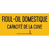 Fioul-oil domestique - Autocollant vinyl waterproof - L.200 x H.100 mm