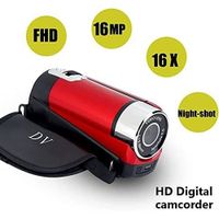 Topiky Caméscope DV portatif 1080P Full HD 16MP Caméra vidéo numérique Écran de Rotation de 270 ° Écran de Zoom numérique 16X Pri