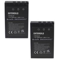 EXTENSILO 2x Batteries compatible avec Olympus OM-D E-M10 II, E-M10 appareil photo, reflex numérique (1000mAh, 7,4V, Li-ion) avec