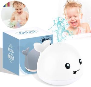 JOUET DE BAIN Jouet de bain pour bébé à partir de 1 an - Arroseur baleine - Jouet de bain avec lumière LED - Induction automatique -.[Z160]