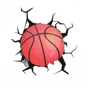 Stickers muraux Basketball Court Arena 3D Wall Sticker Mural Decal Kids Room Home Decor 50x70c
