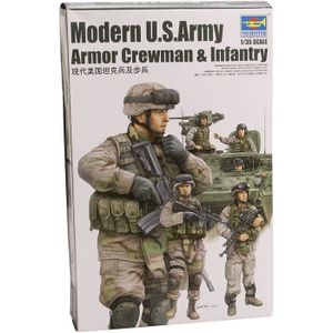 KIT MODÉLISME Maquette de diorama 1-35 de l'armée américaine moderne - Trumpeter
