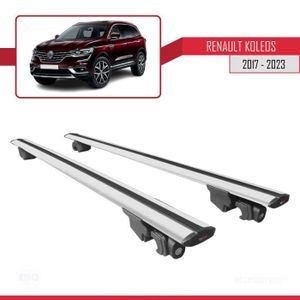 BARRES DE TOIT Pour Renault Koleos 2017-2023 HOOK Barres de Toit Railing Porte-Bagages de voiture Avec verrouillable Alu Gris