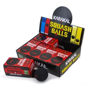 BALLE DE SQUASH Lot de 12 balles de squash à point rouge Karakal - red - TU