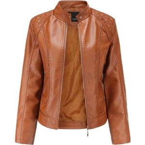 VESTE Veste en Cuir Femme Chaleur Printemps et Automne -