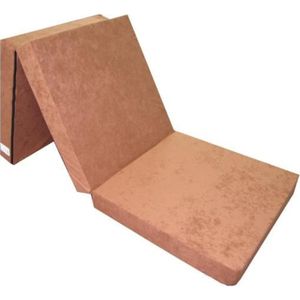 FUTON Matelas lit futon pliable pliant - NATALIA SPZOO - Brun clair - 1 place - 8 cm