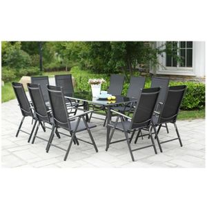 Salon Bas De Jardin Aluminium 10 Place S Achat Vente Salon