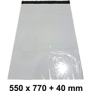 250 Enveloppes plastique opaques 80 microns N°4 335x410mm - Harry plast