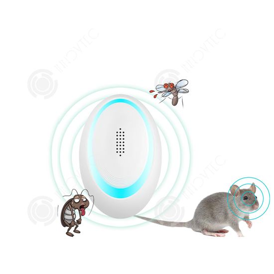 Répulsif Antiparasitaire à Ultrasons - Lot De 4 - Contre Souris, Moustiques, Cafards - 1200 Pi²