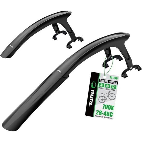 GAD Garde-boue De Pneu Ensemble De Garde-boue Arrière Et Avant De Vélo Avec Feu Arrière LED Pour