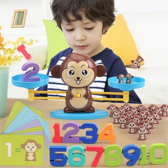 Monkey Balance Game Scale Early Learning Poids Enfant Enfants Intelligence Jouets