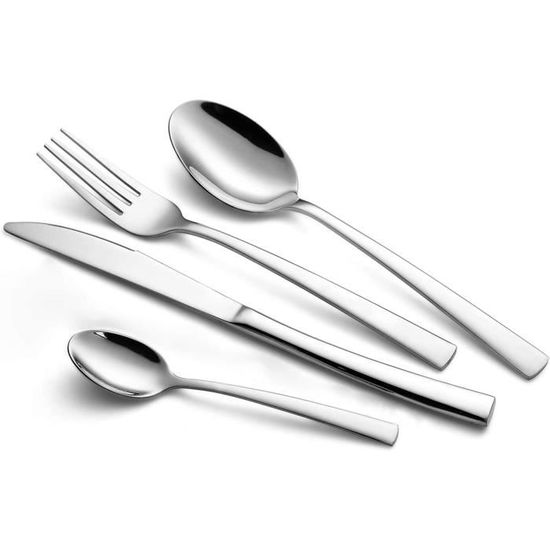 Couverts de Table,24 Pièces Set de Couverts de Table,Set de Couteaux et Couverts de Table,24 Pièces Set de Couverts de Table,Set de Couteaux et
