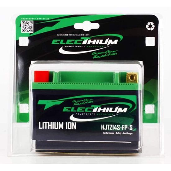 Batterie Lithium Electhium pour Moto Honda 800 Vfr Fi Vtec Avec Abs 2002 à  2013 HJTZ14S-FP-S / YTZ14S-BS / 12.8V 4.5Ah